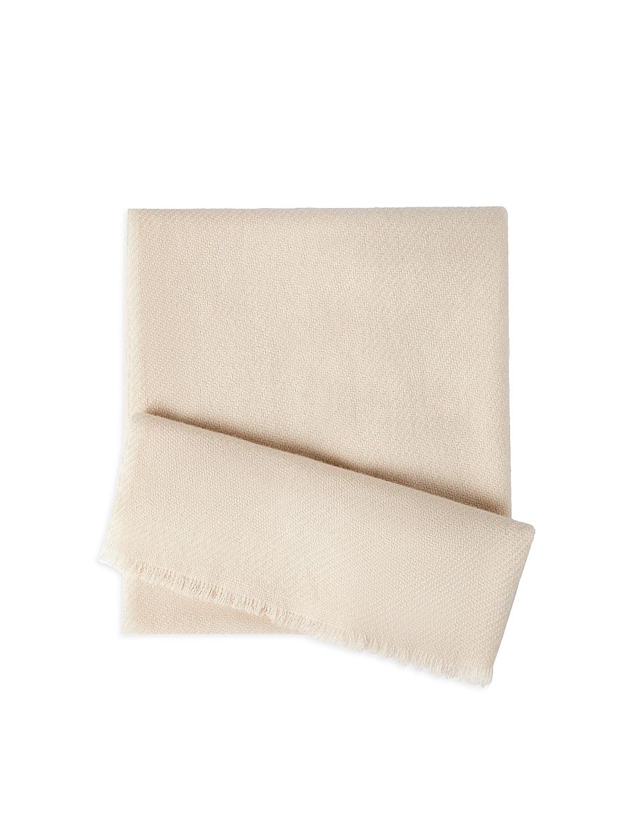 Men's Cashmere Diagonal Scarf - Sand
