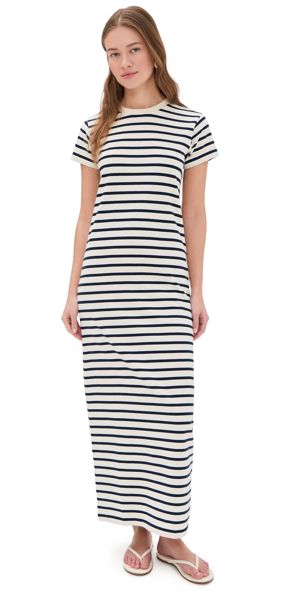 ANINE BING Wynne Dress Navy Stripe M