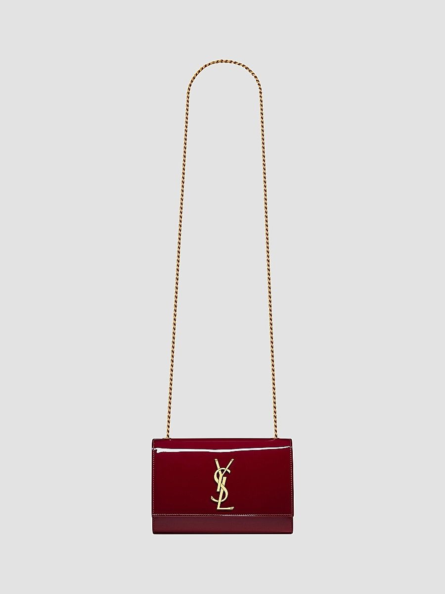 Saint Laurent Women's Kate Small in Patent Leather - Grenade