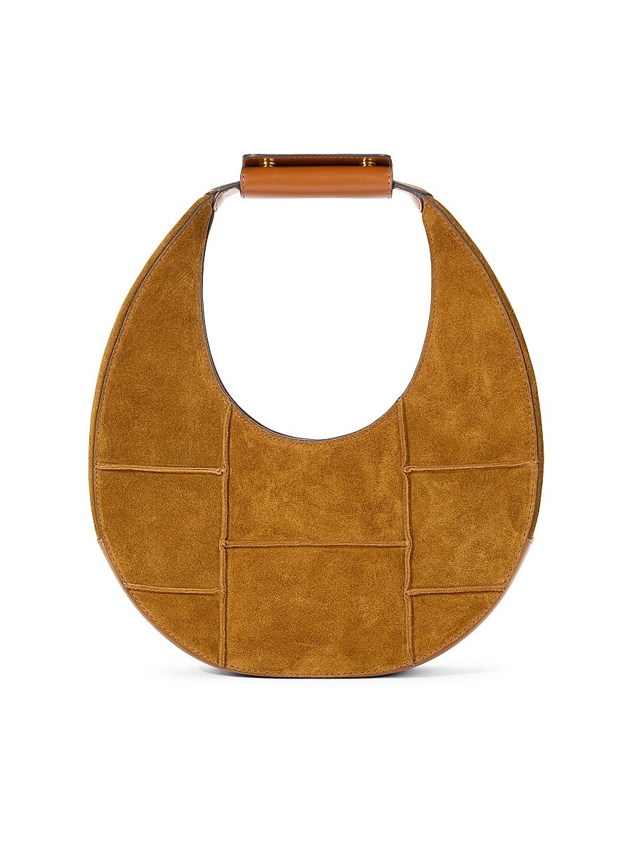 Women's Moon Suede Shoulder Bag - Tan