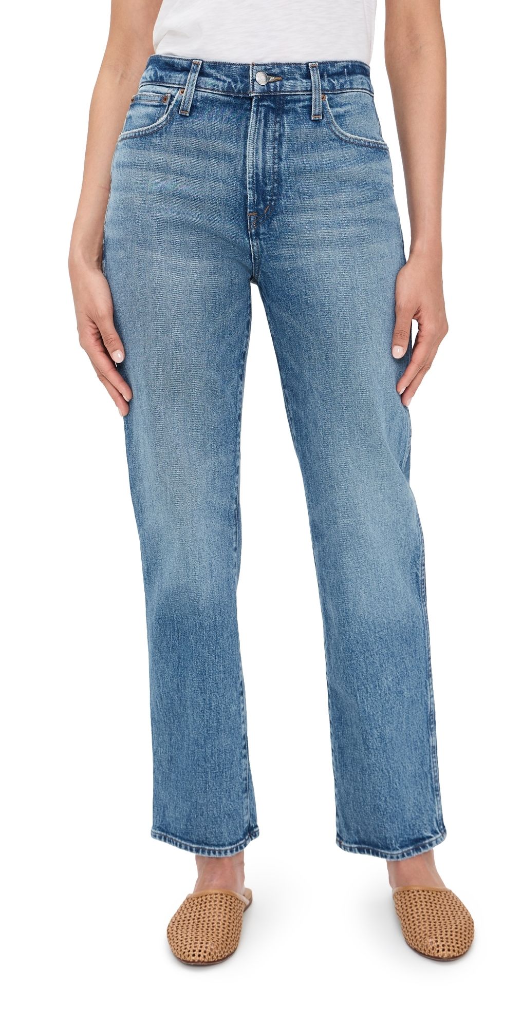 Madewell The Petite Longline Straight Jeans In Pickett Wash Pickett Wash 31