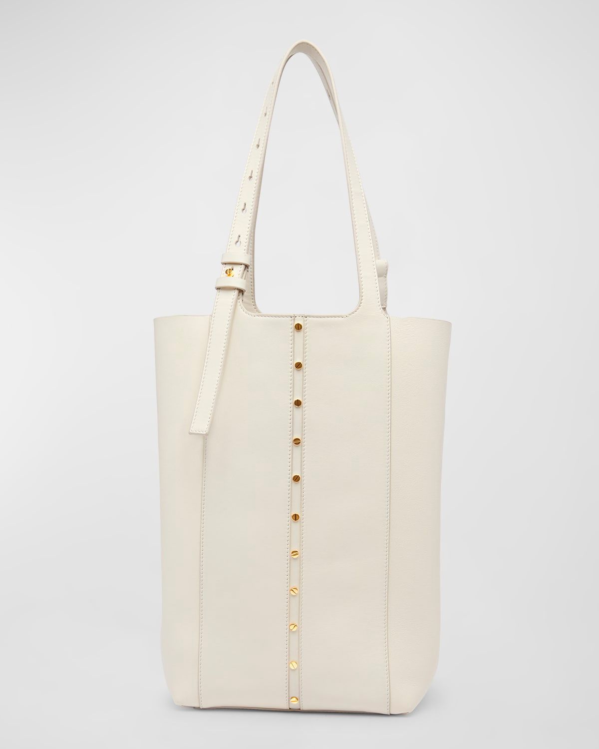 24.7 North-South Studded Leather Tote Bag