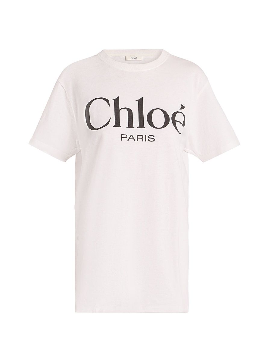 Women's Logo Cotton T-Shirt - White - Size Medium