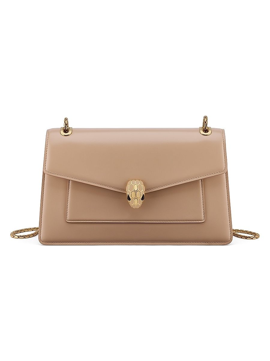 Women's Serpenti Forever Leather Shoulder Bag - Travertine