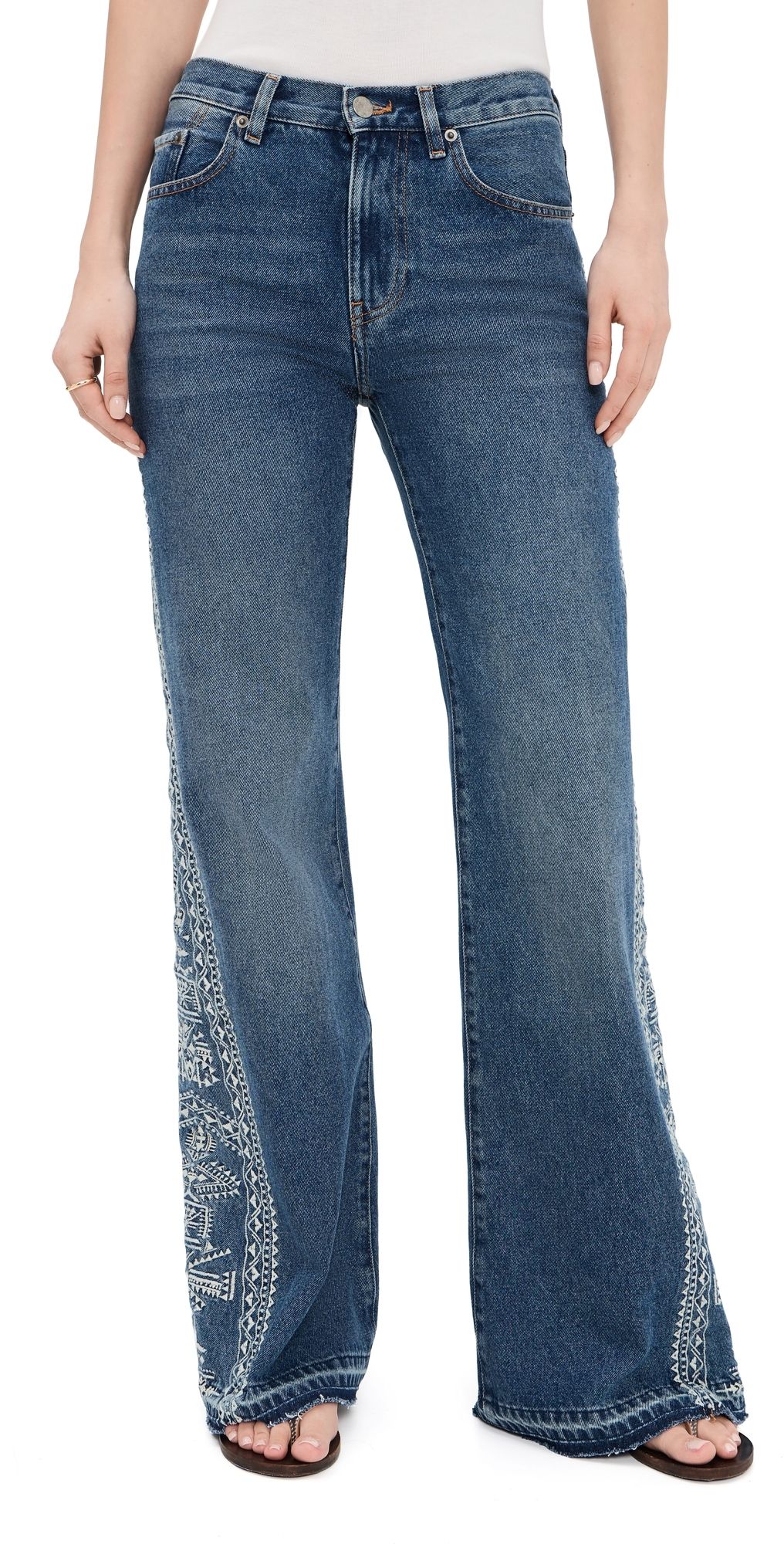 ba & sh Vivy Embroidered Jeans Usedblue 40