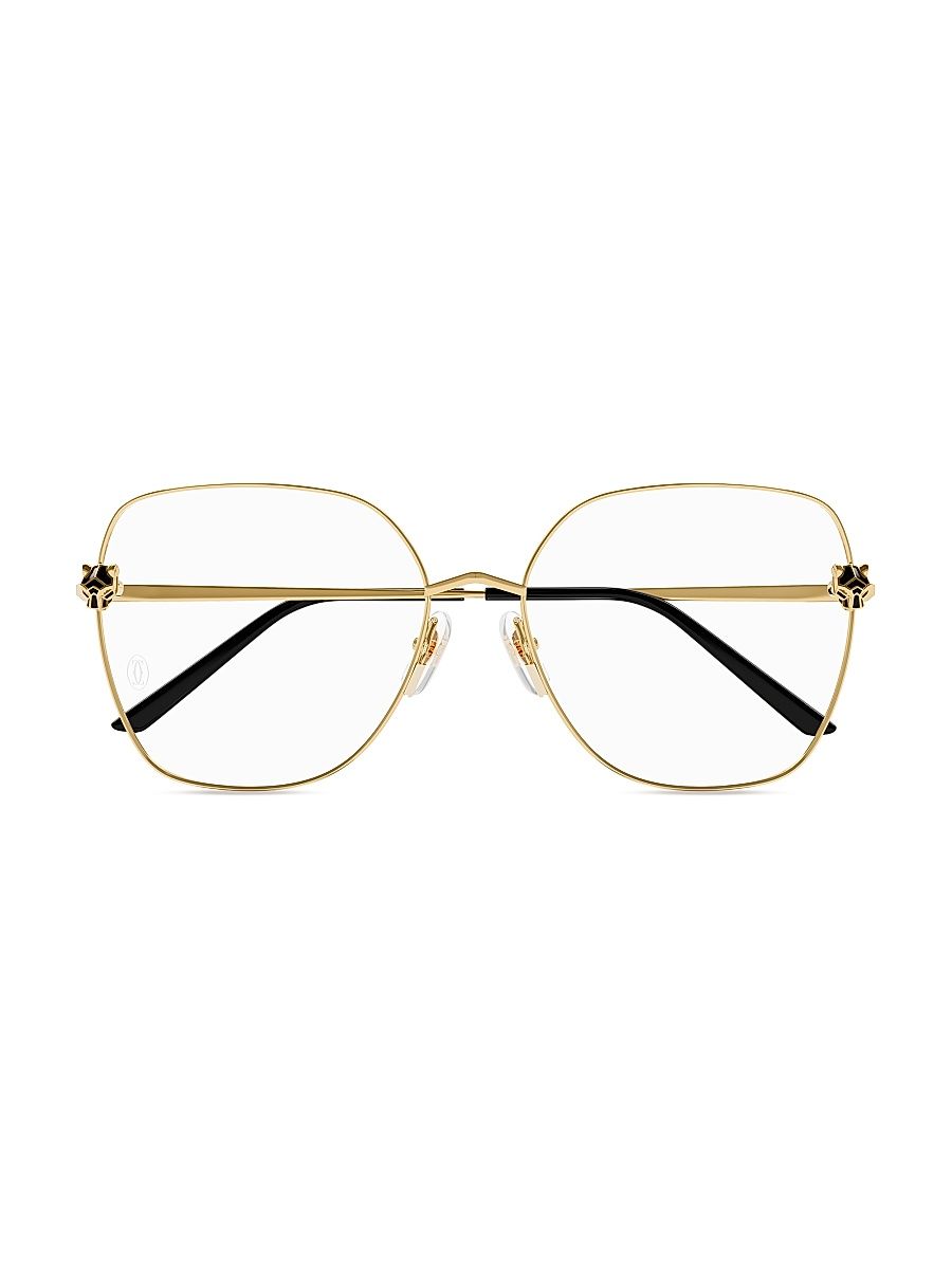 Women's Panthère Light 24K Gold-Plated Butterfly Glasses - Gold