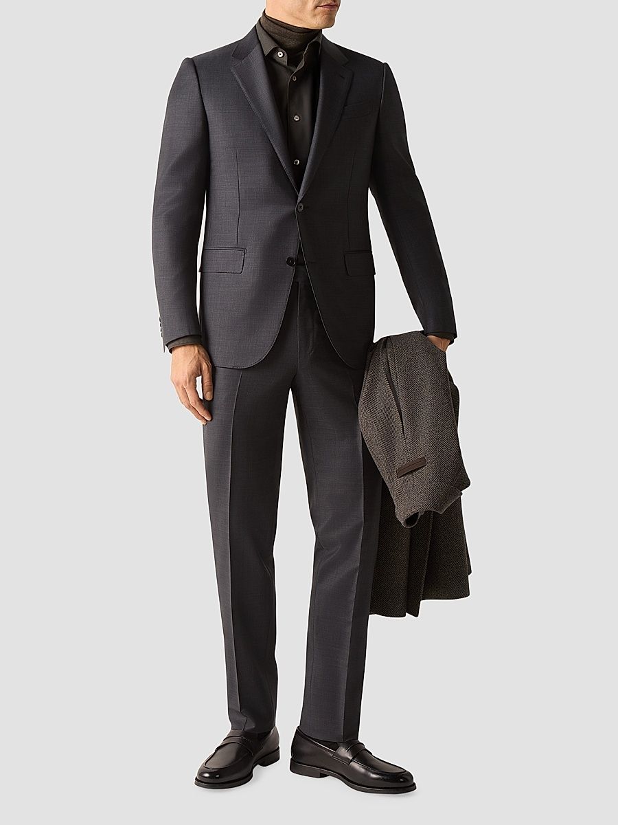 Men's Trofeo Selection Wool Suit - Dark Grey - Size 50