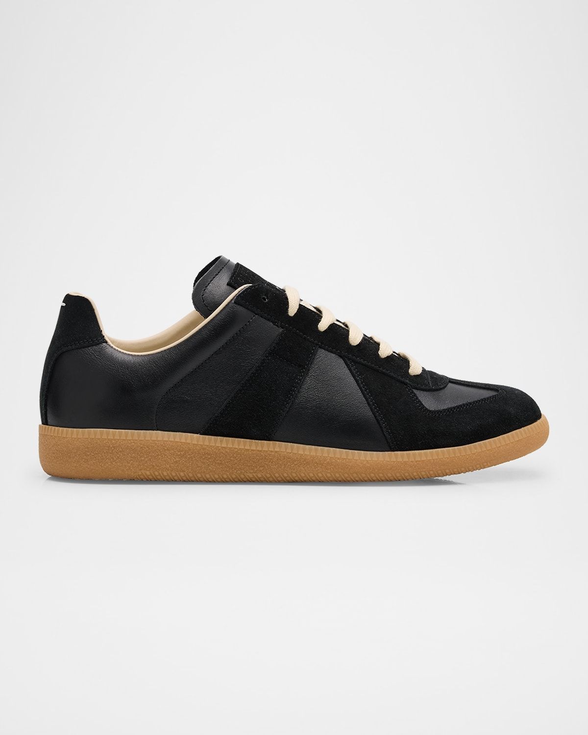 Men & apos;s Replica Leather Low-Top Sneakers