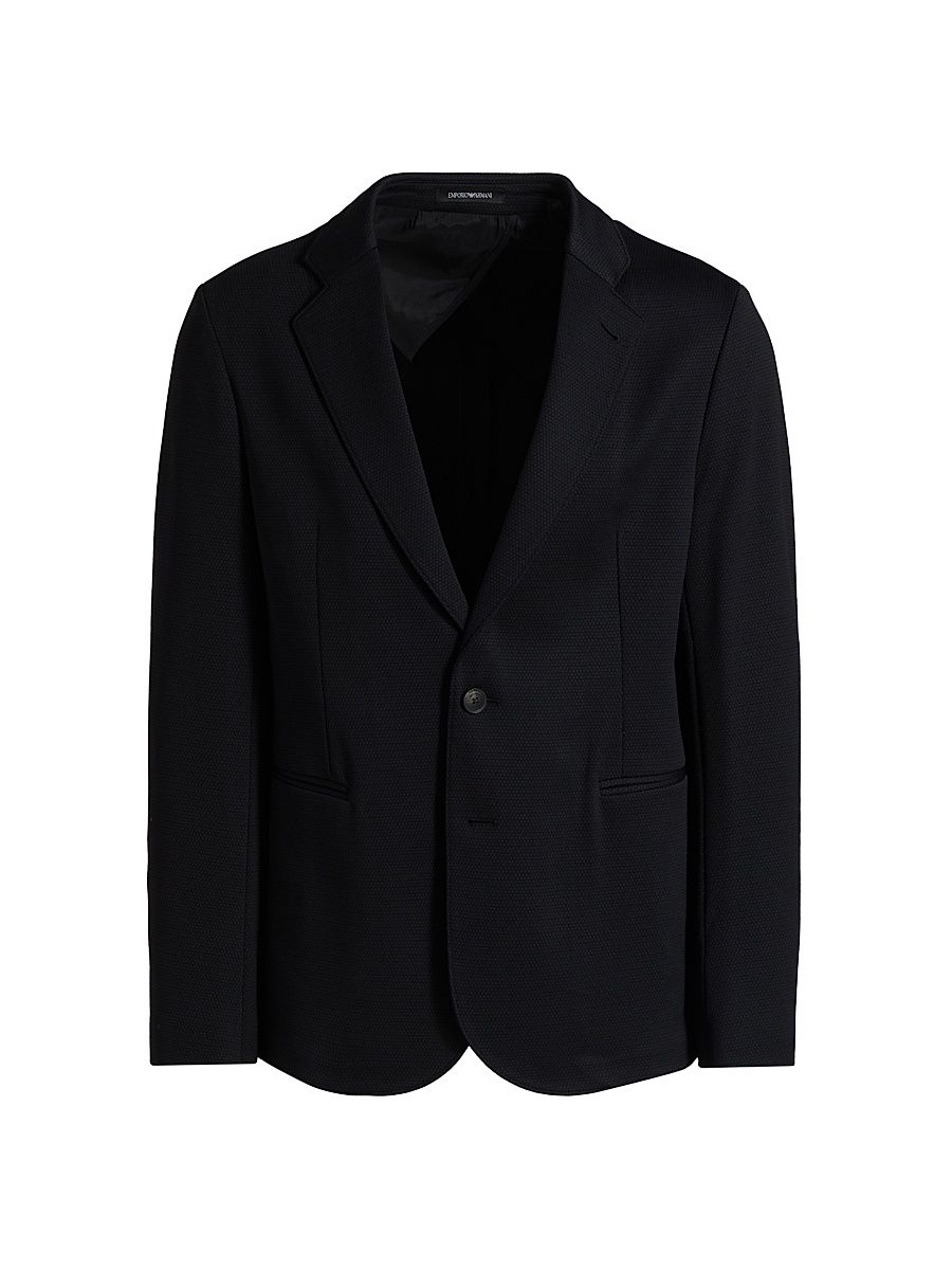 Men's Rice Stitch Sport Jacket - Black - Size 38