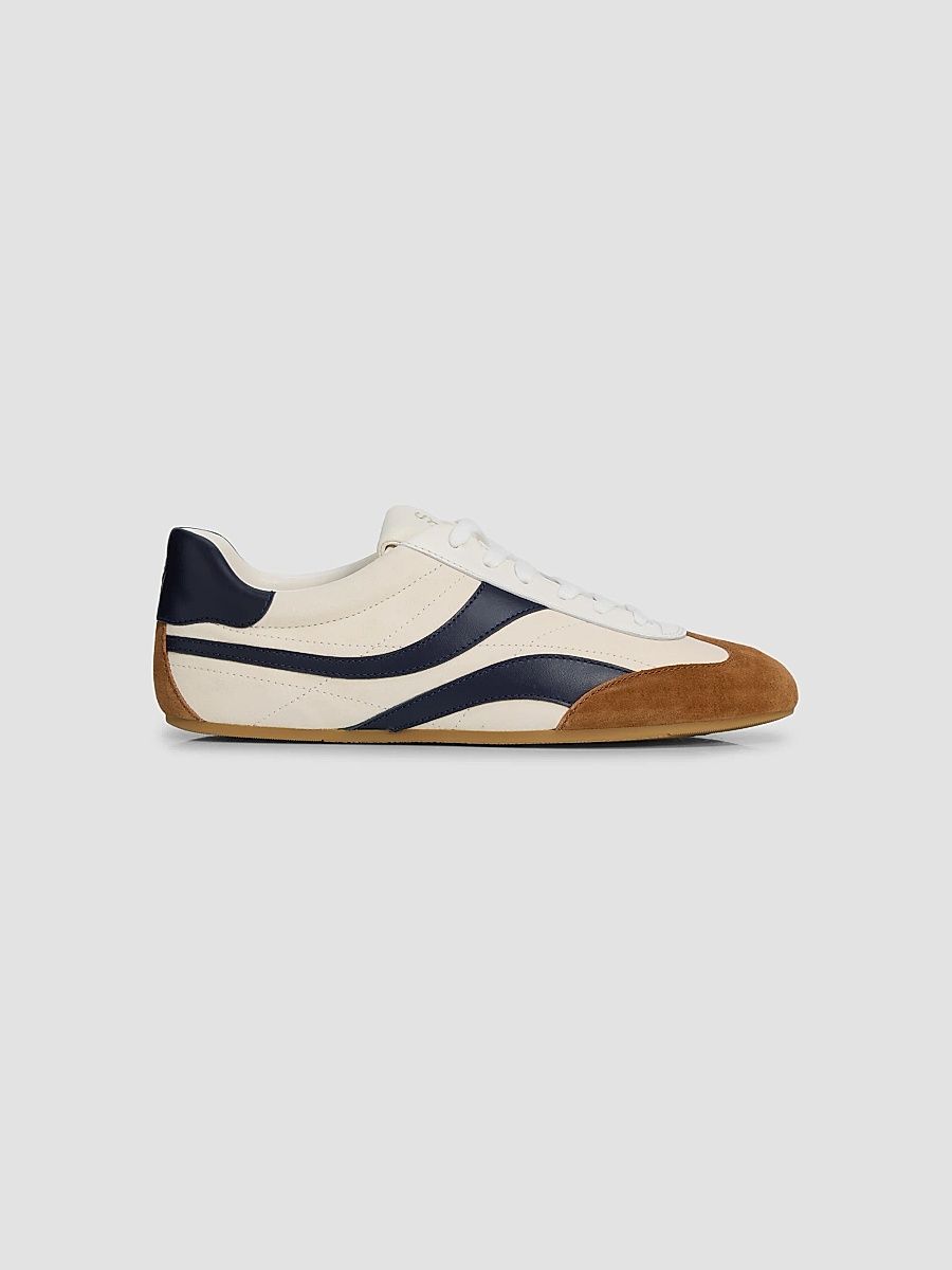 Stuart Weitzman Women's Vander Suede Low-Top Sneakers - Linenniceblue - Size 8