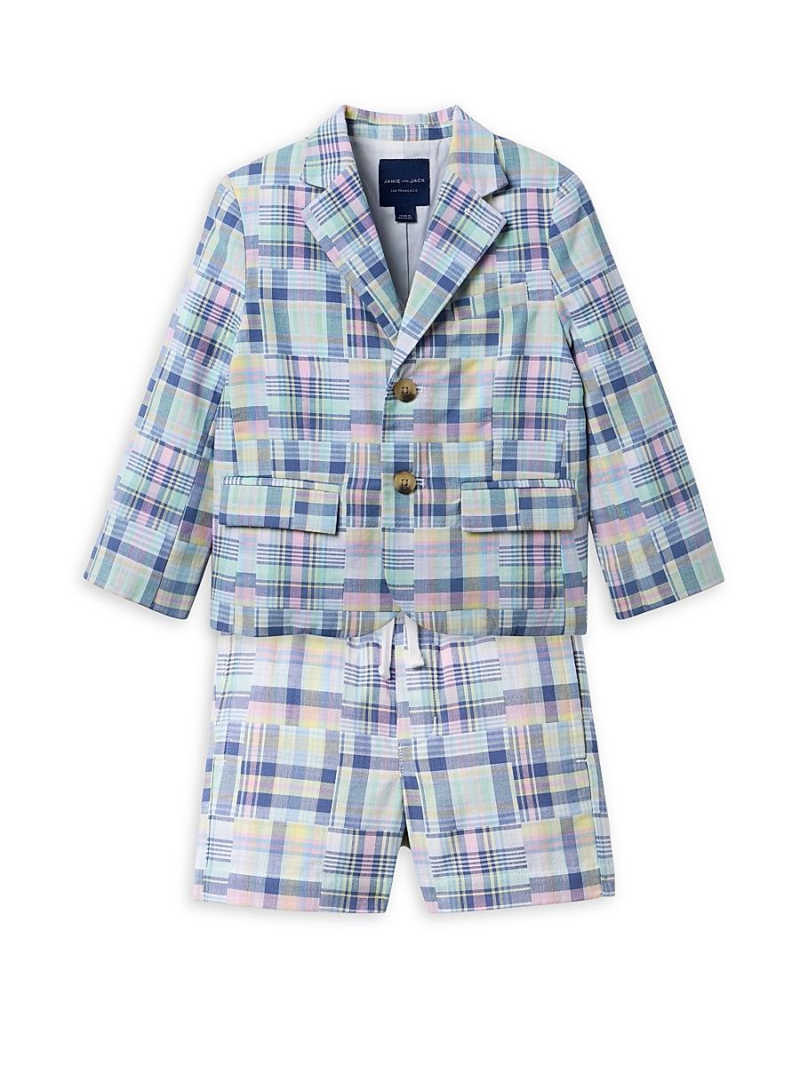 Little Boy's & Boy's Patchwork Suit Set - Size 12