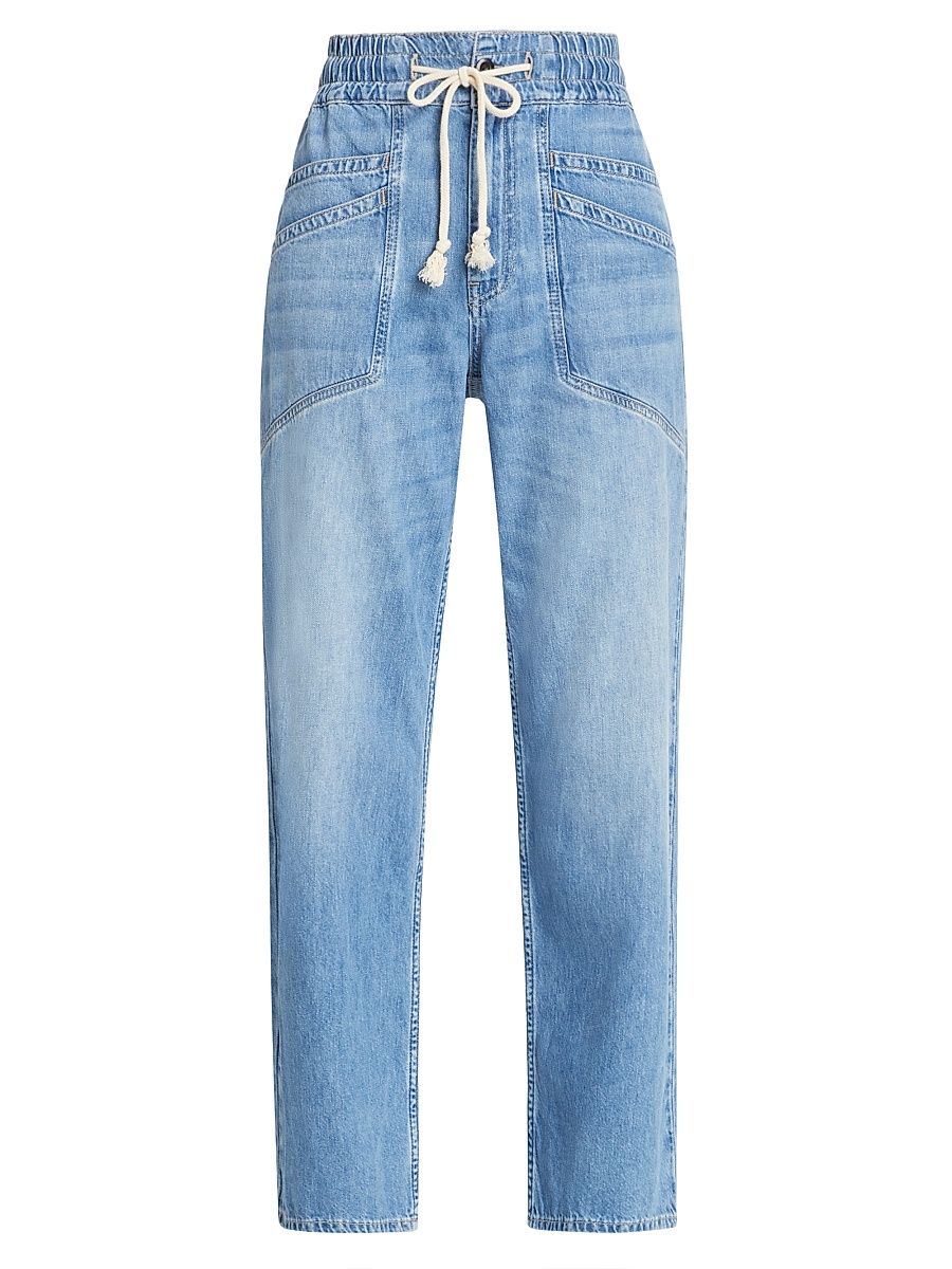 Women's Mima Drawstring Jeans - Light Used Blue - Size XS