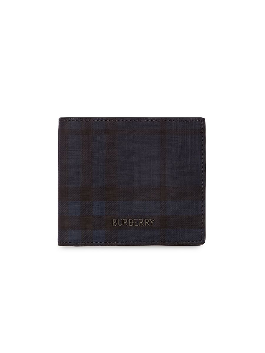 Men's City Check Bifold Wallet - Navy