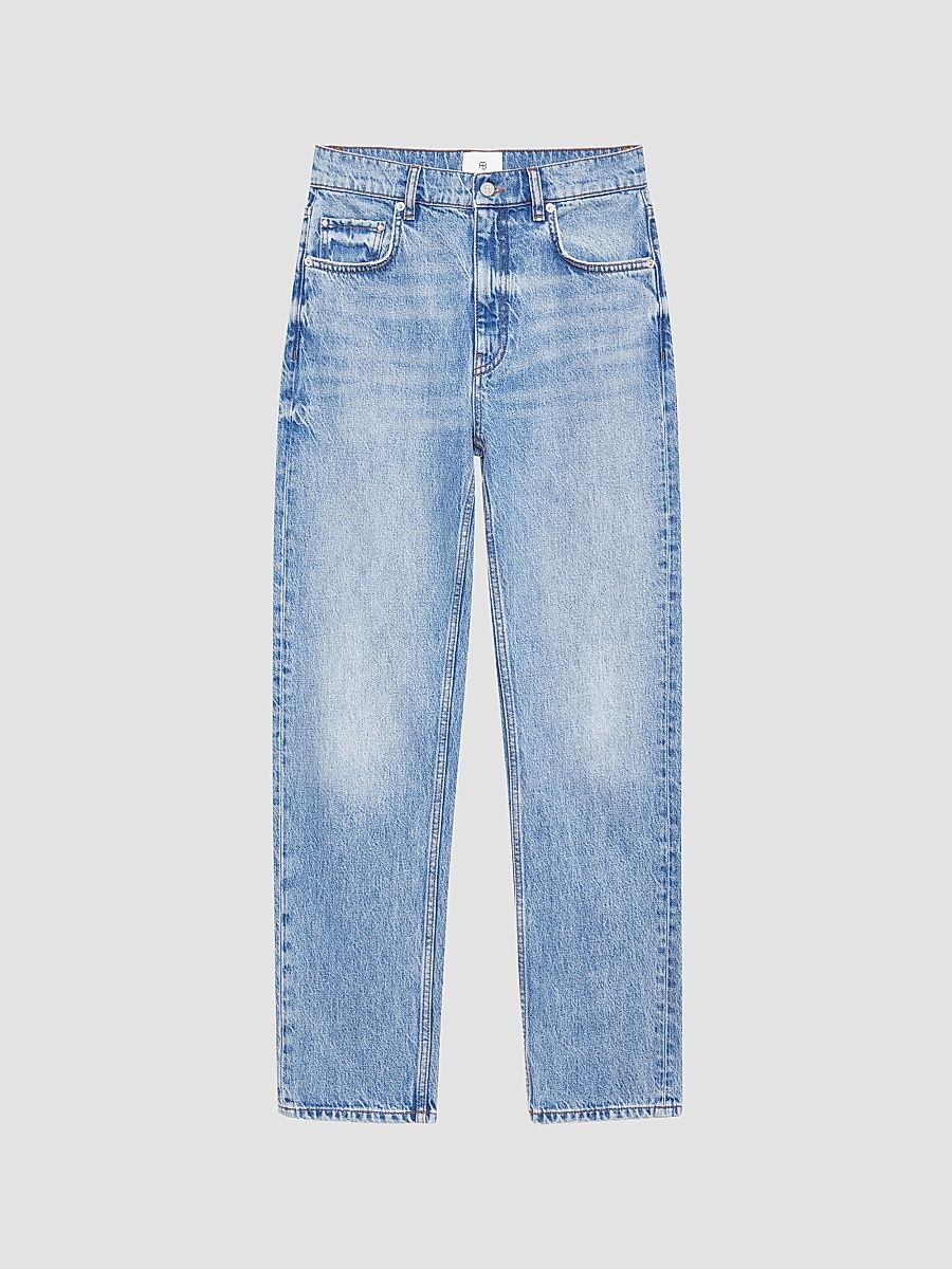 Women's Kate Cotton Straight-Leg Jeans - Vintage Blue - Size 32