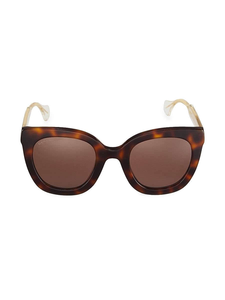Women's 51MM Cat-Eye Sunglasses - Havana