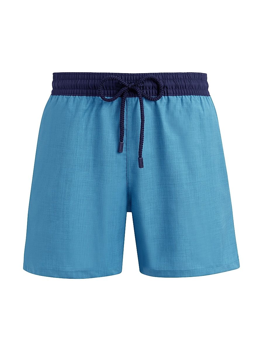 Men's Woolmark x Vilebrequin Magnus Swim Trunks - Azur - Size XXL