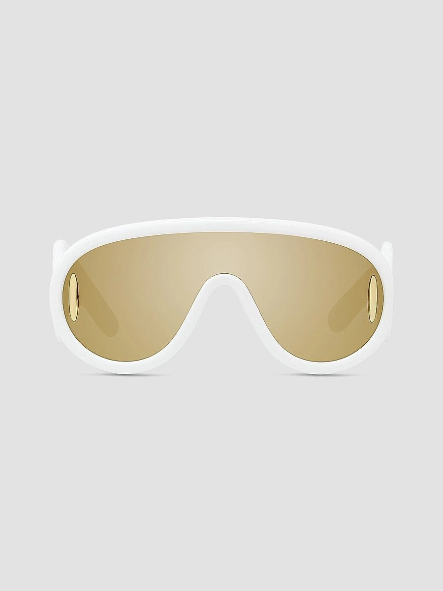 LOEWE Men's LOEWE x Paula's Ibiza Mask Sunglasses - Ivory Brown Mirror