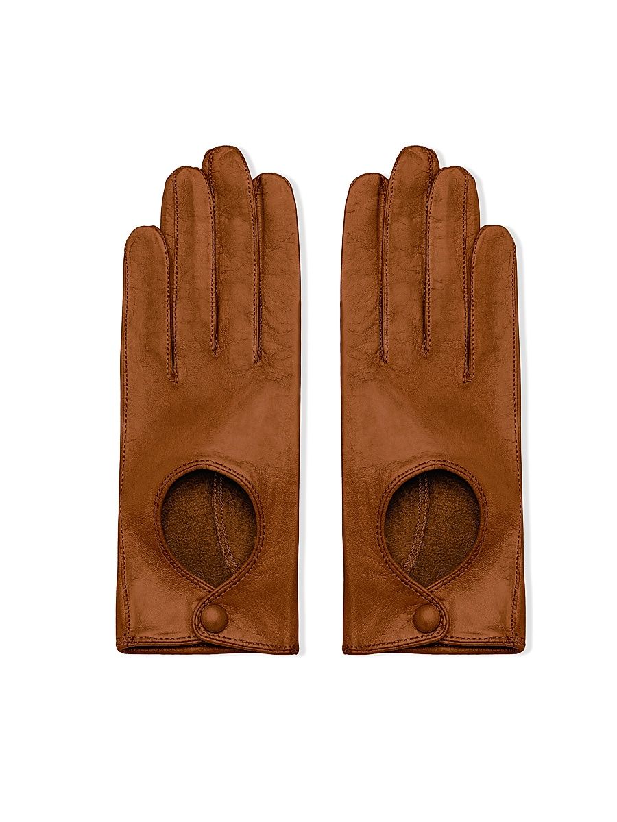Women's Classic Leather Driver Gloves - Camel - Size Small