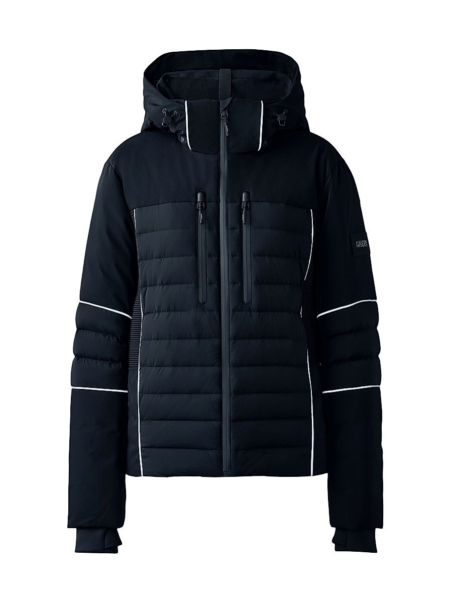 Men's Jasper Quilted Down Ski Jacket - Black - Size 42