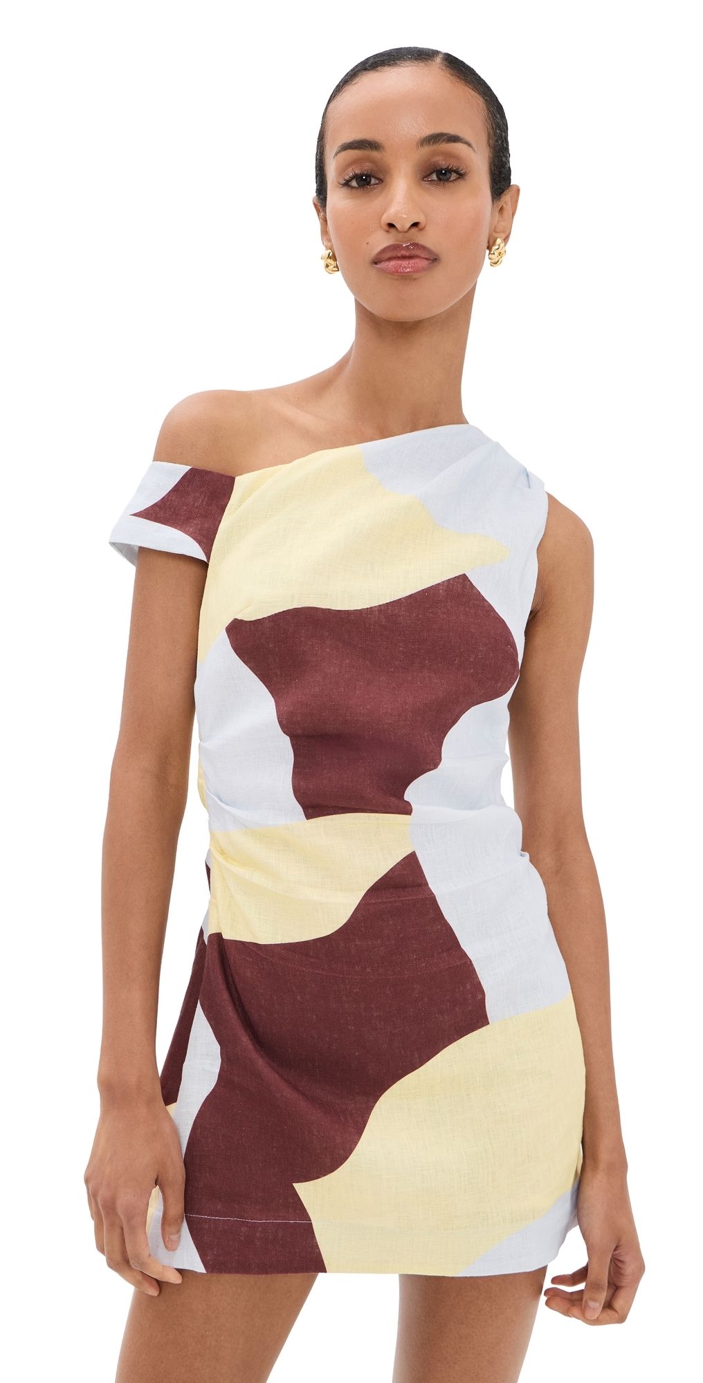 VRG GRL Milly Linen Mini Dress Print S