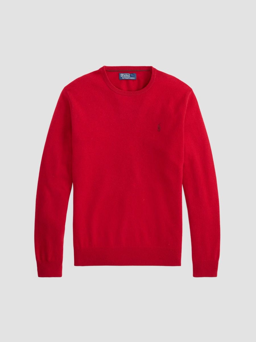 Polo Ralph Lauren Men's Wool Crewneck Sweater - Park Ave Red - Size Large