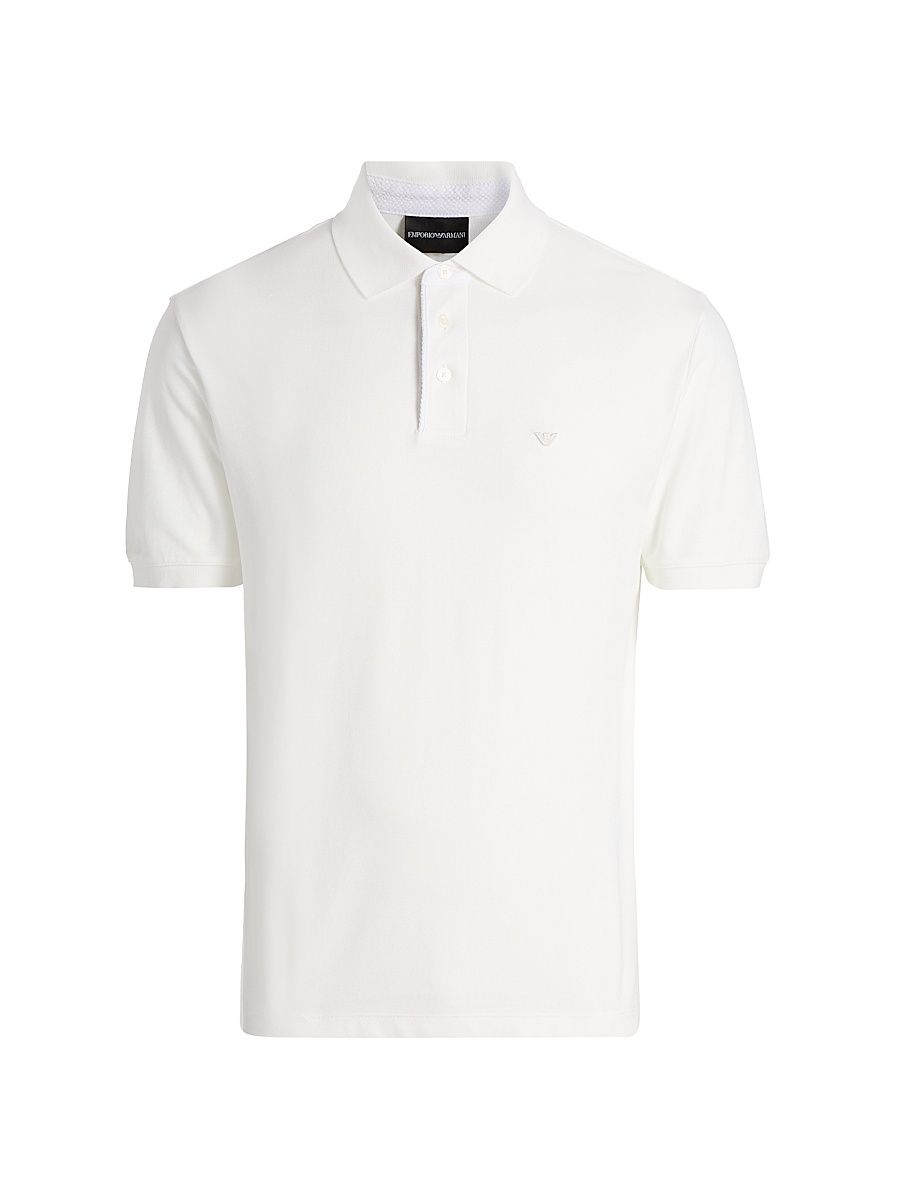 Men's Cotton Polo Shirt - Off White - Size XXL