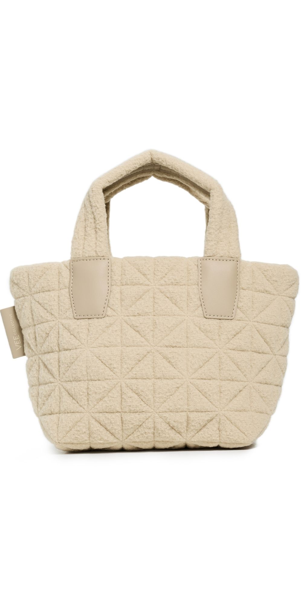Vee Collective Sherpa Mini Vee Tote Cream Sherpa One Size