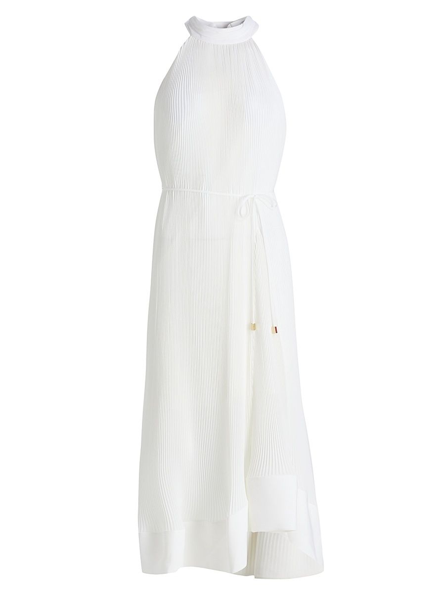 Women's Nalani Pleated Midi-Dress - White - Size 12