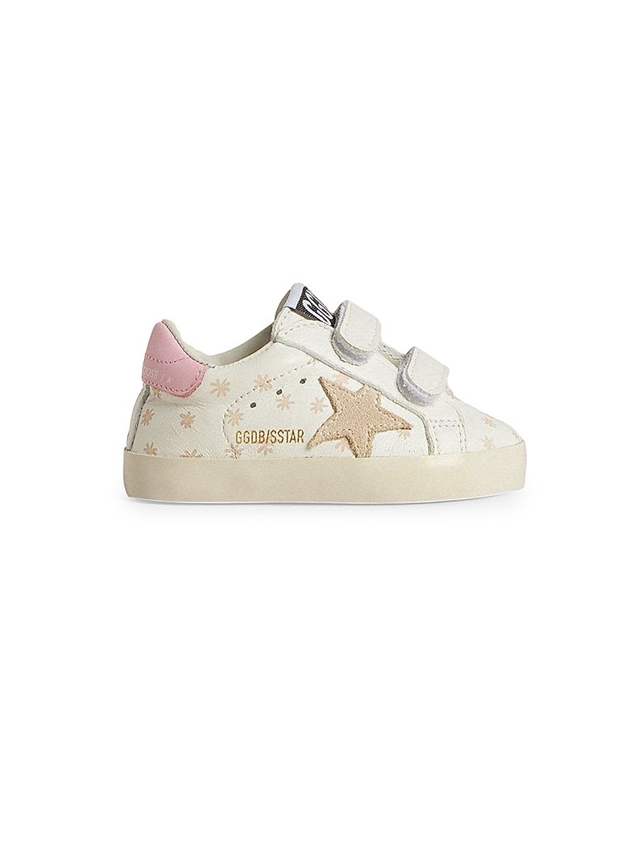 Baby Girl's Star Leather Sneakers - Light Pink White - Size 2 (Baby)