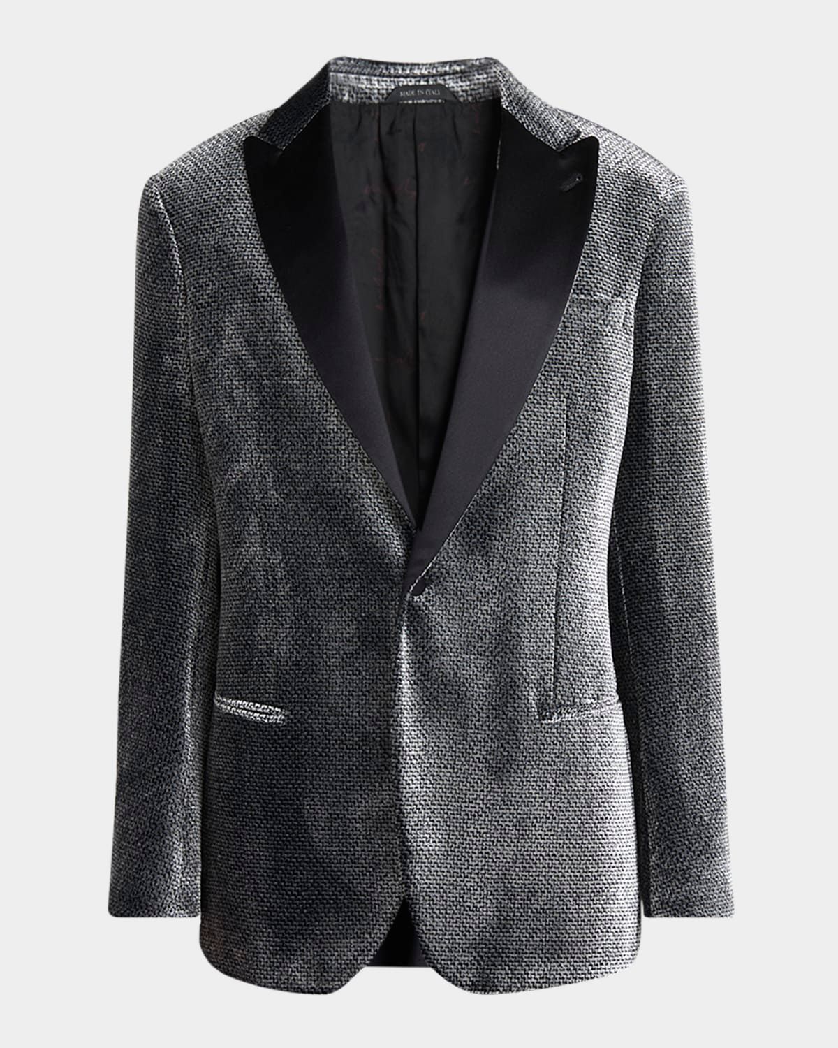 Men & apos;s Velvet-Effect Peak Lapel Dinner Jacket