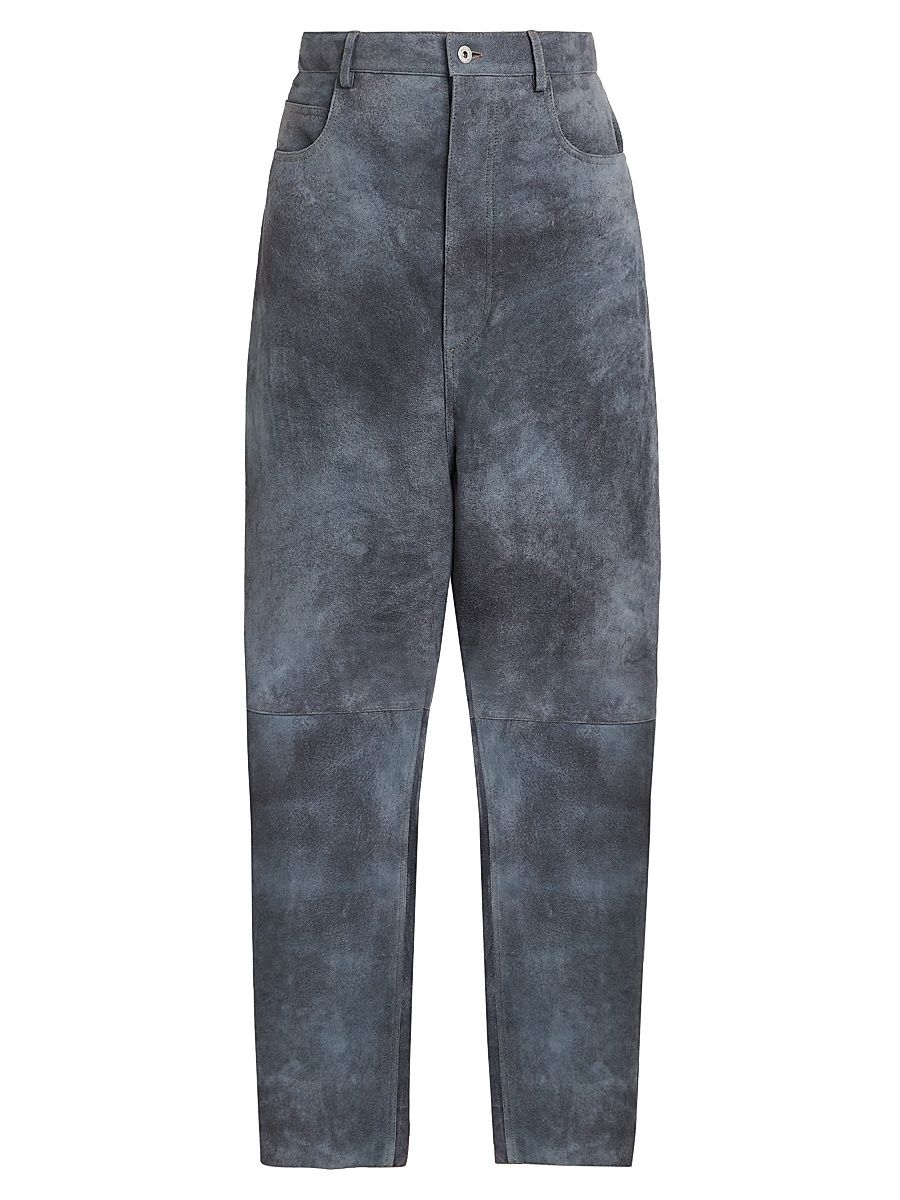 Men's Cloudy Suede Trousers - Cloudy Indigo - Size 36