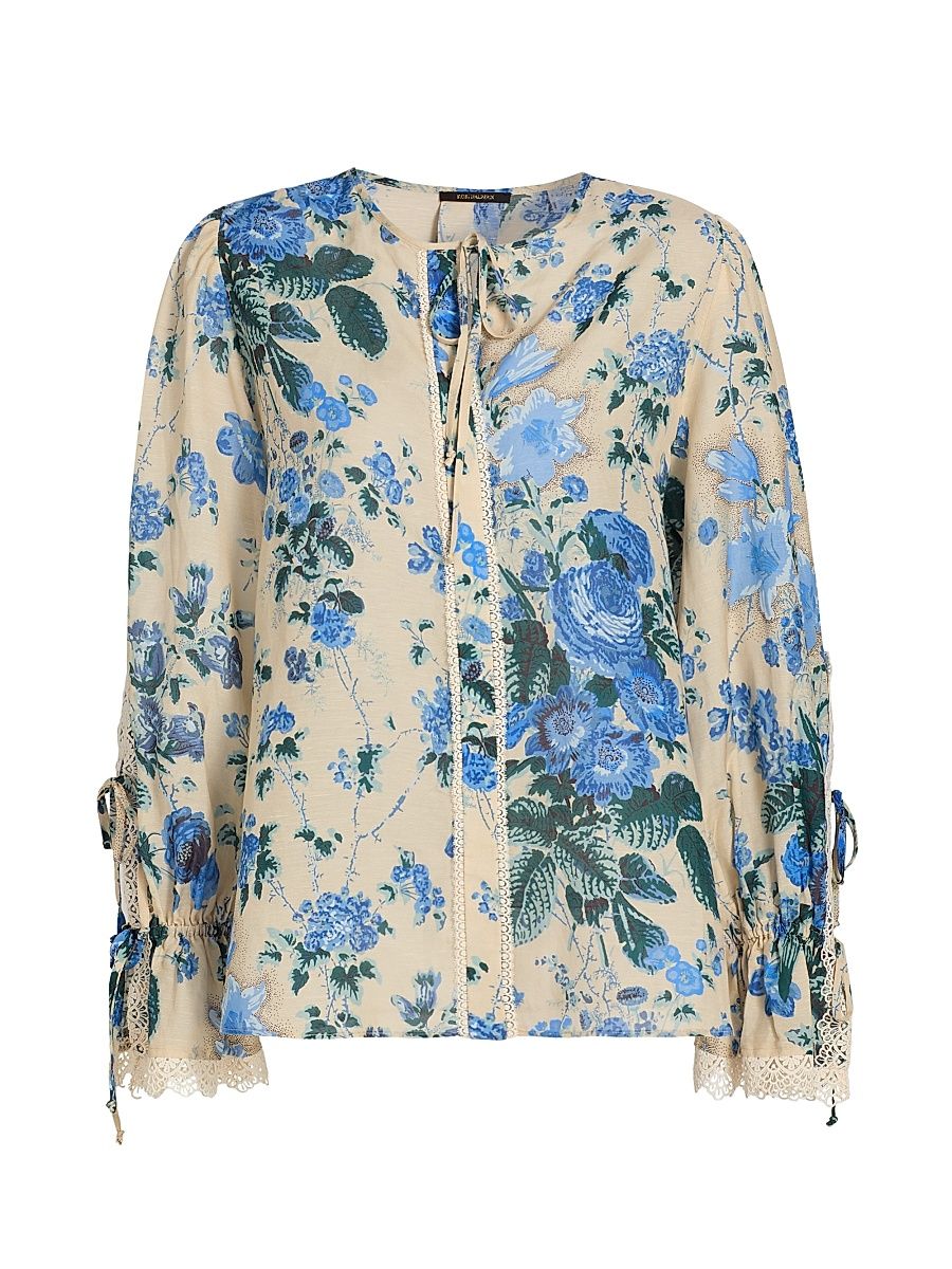 Women's Daisy Floral Blouse - Ecru Multi - Size XXL