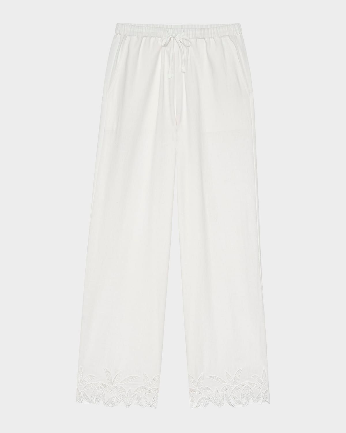 Emmie Embroidered Drawstring Pants