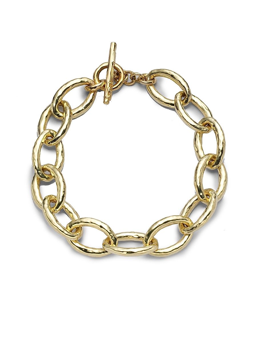 Women's Classico 18K Yellow Gold Hammered Bastille Mini Link Bracelet - Gold