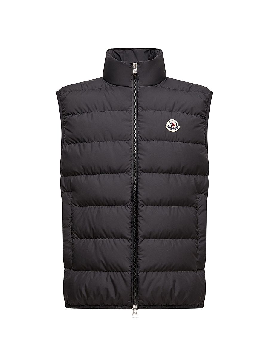 Men's Contrin Nylon Down Zip Front Vest - Black - Size XXXXL