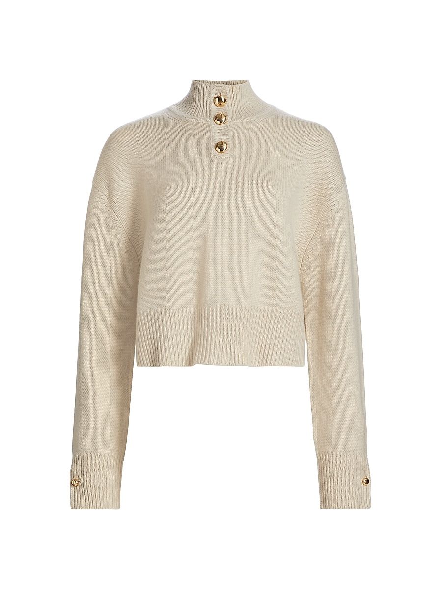 Women's The Rowe Cropped Cashmere Sweater - Oatmeal - Size Small