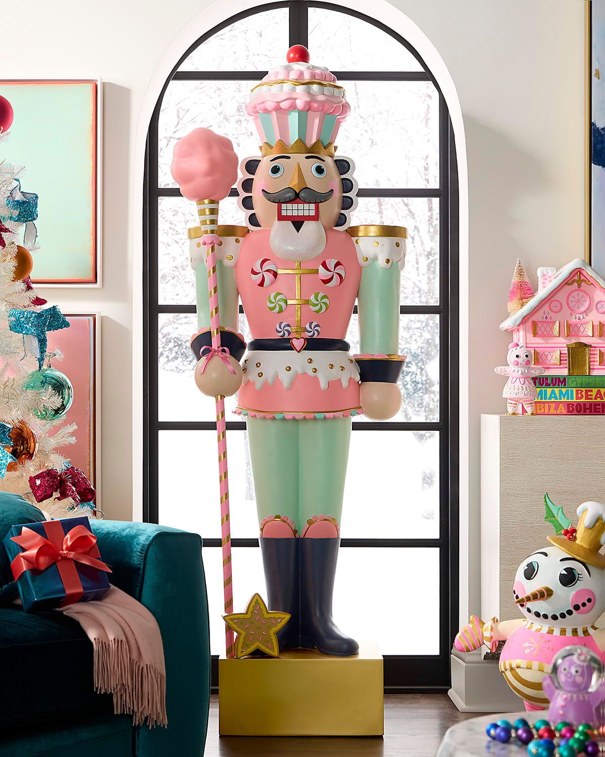 78" Giant Colonel Cupcake Life-Size Christmas Display