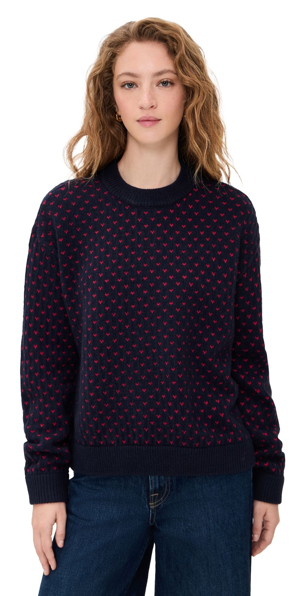 Pistola Hanna Sweater Navy Red Hearts M