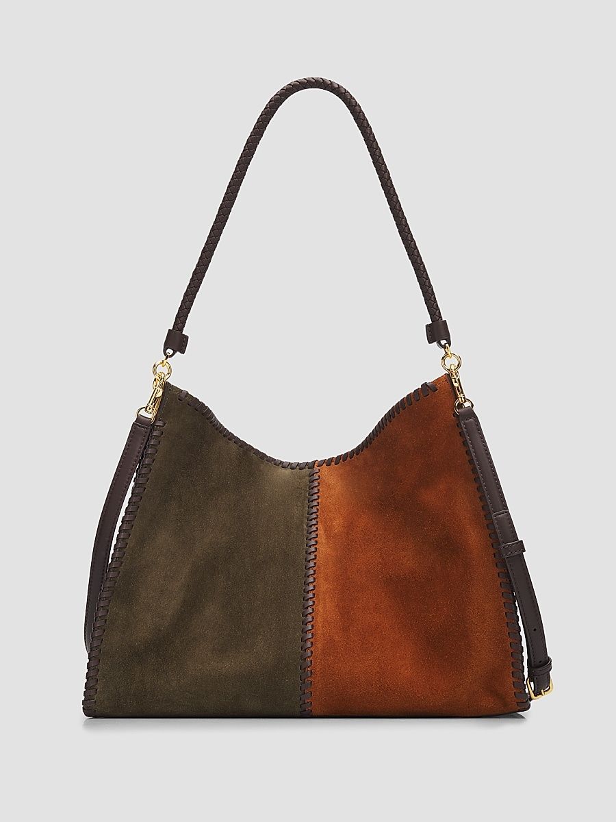 Women's Vida Colorblocked Suede Shoulder Bag - Cypress Multi