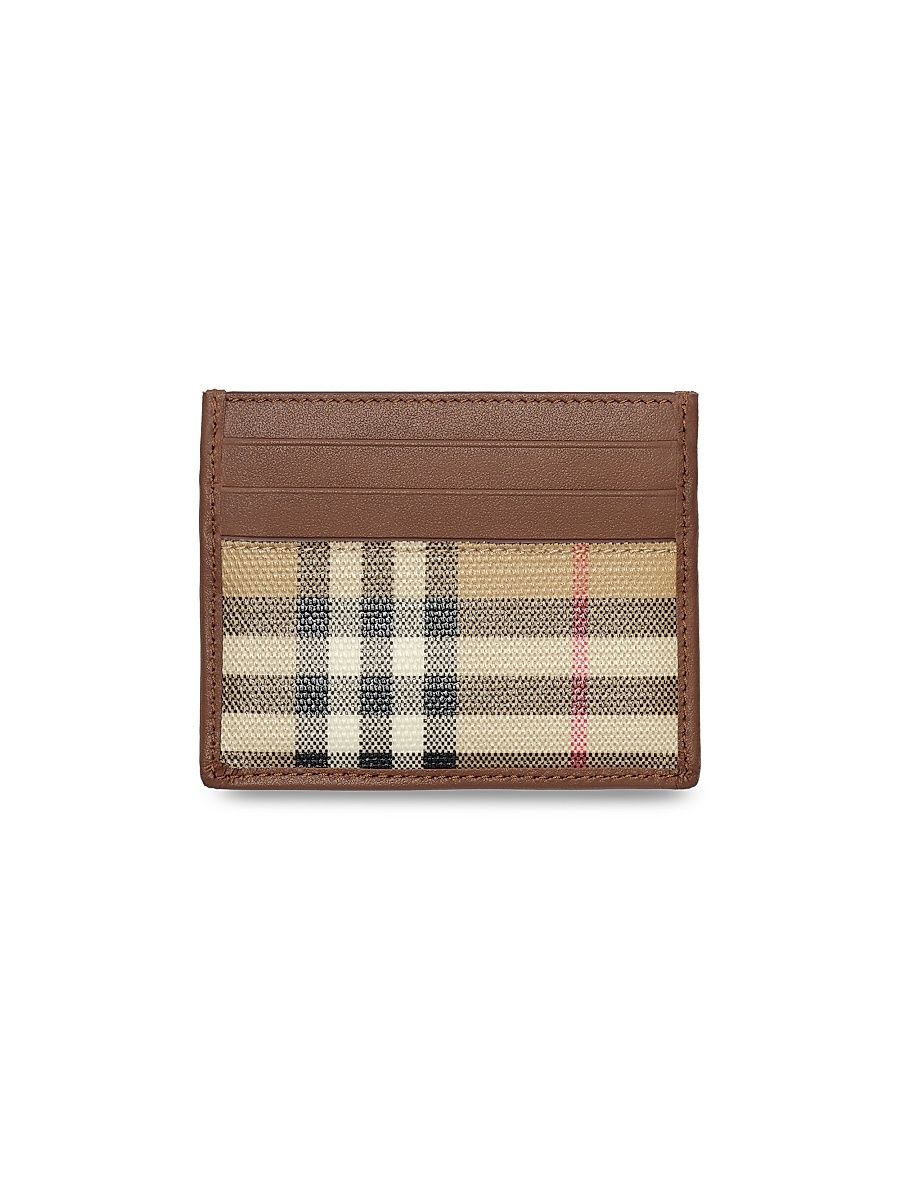 Men's Check Card Case - Archive Beige