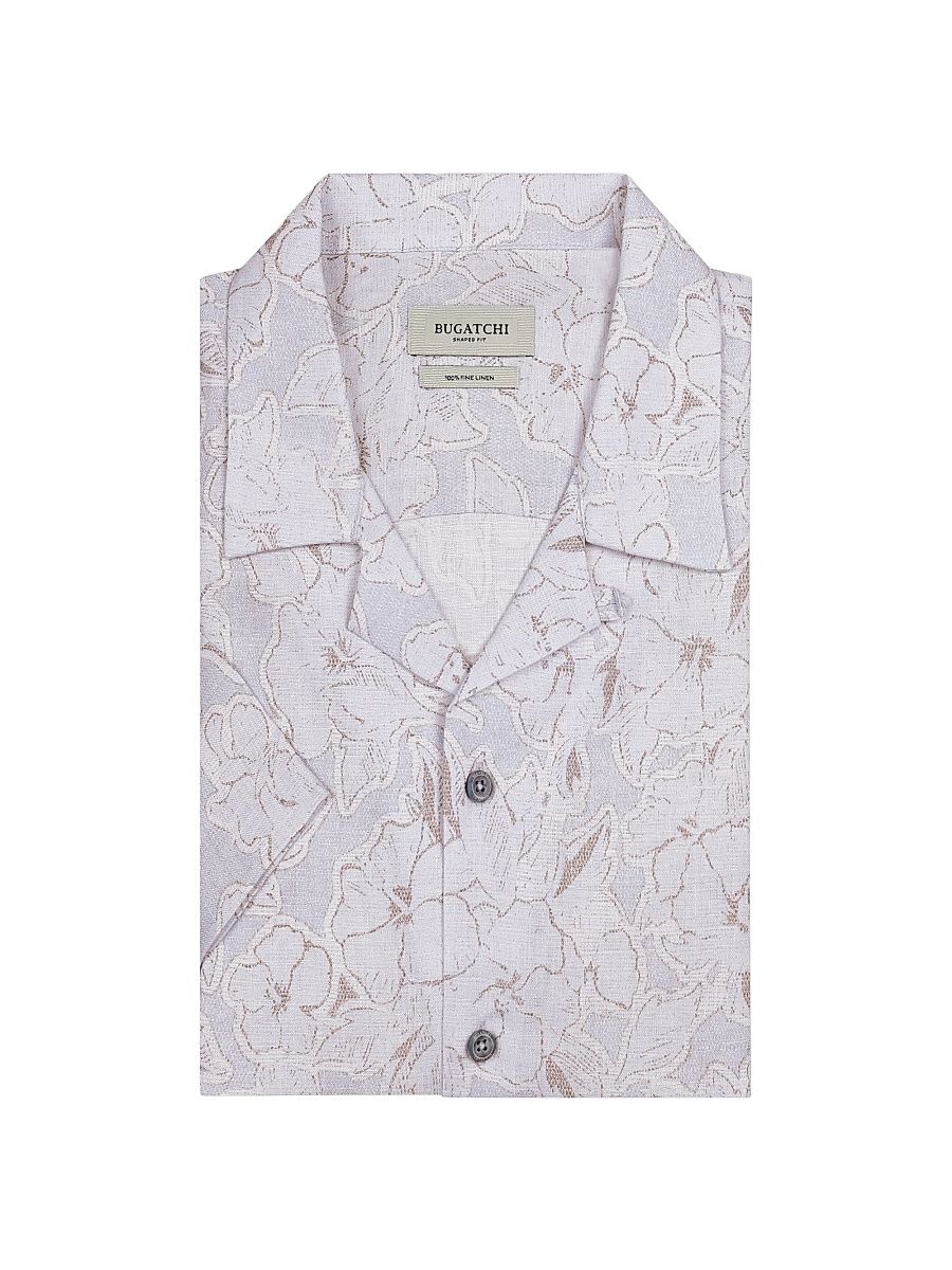 Men's Jackson Linen Camp Shirt - Air Blue - Size Small