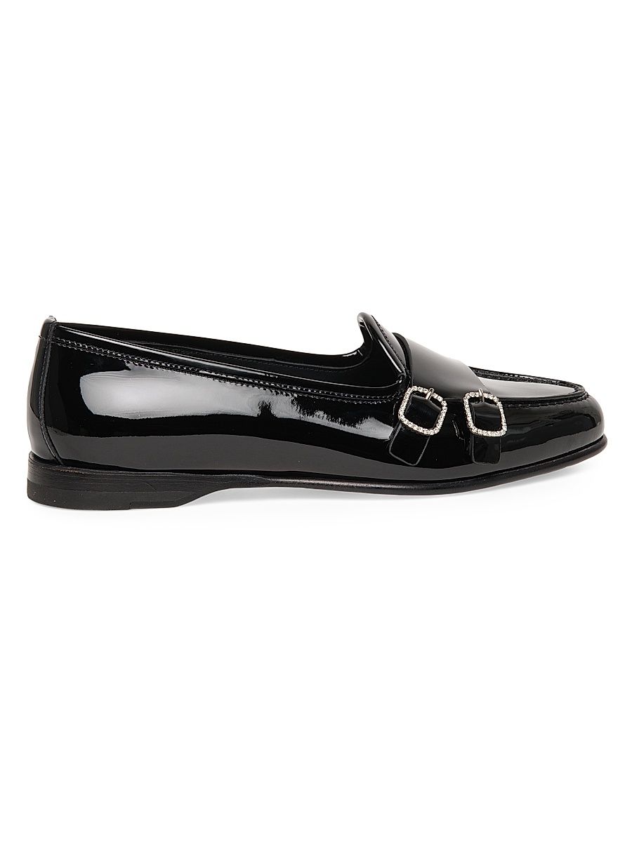 Women's Patent Leather Loafers - Black - Size 9.5