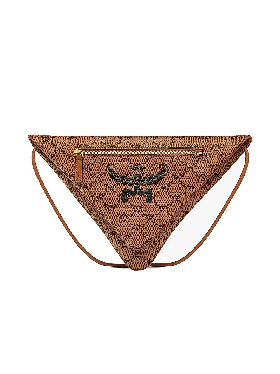 Men's Lauretos Coated Canvas Fold-Over Pouch Crossbody Bag - Cognac