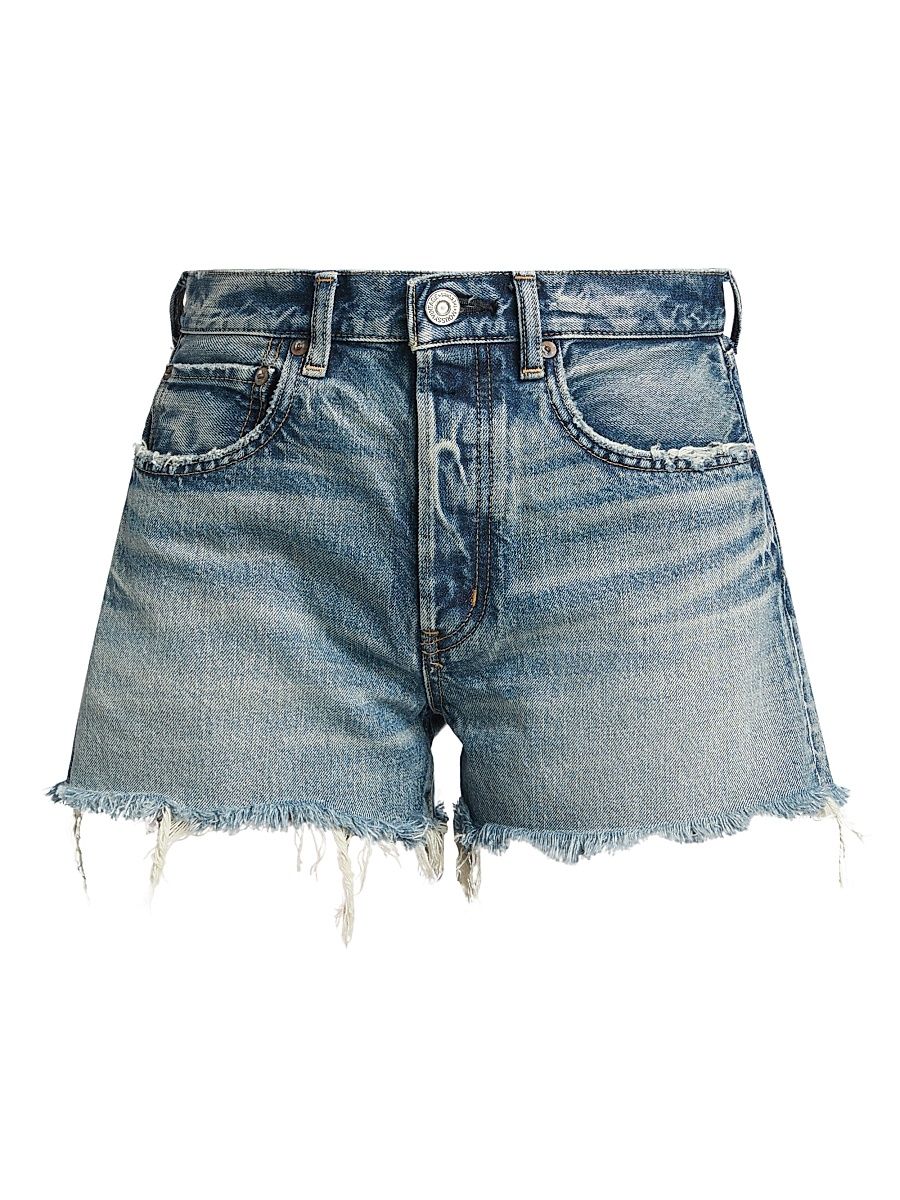 Women's Douglaston Mid-Rise Denim Shorts - Blue - Size 27