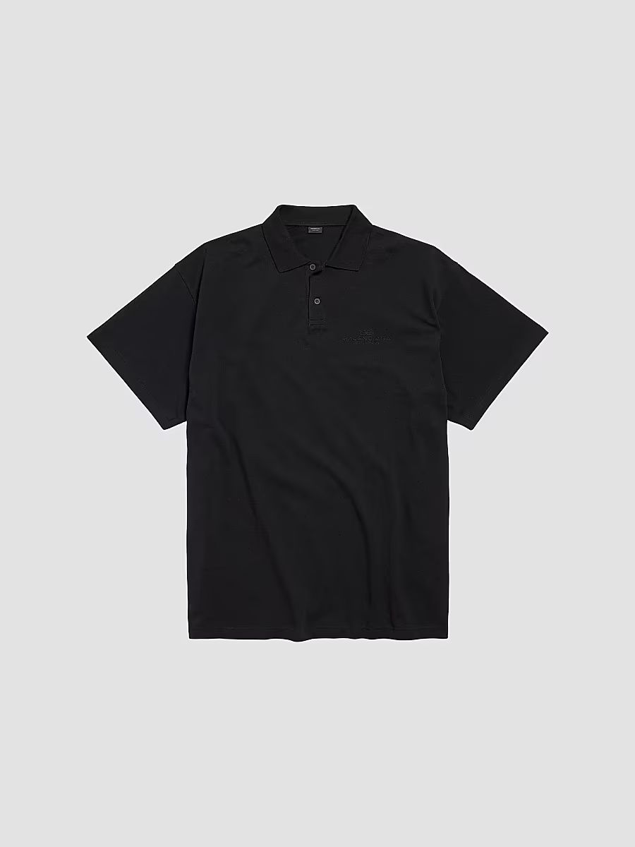 Balenciaga Men's BB Garderobe Polo Shirt - Black - Size Large