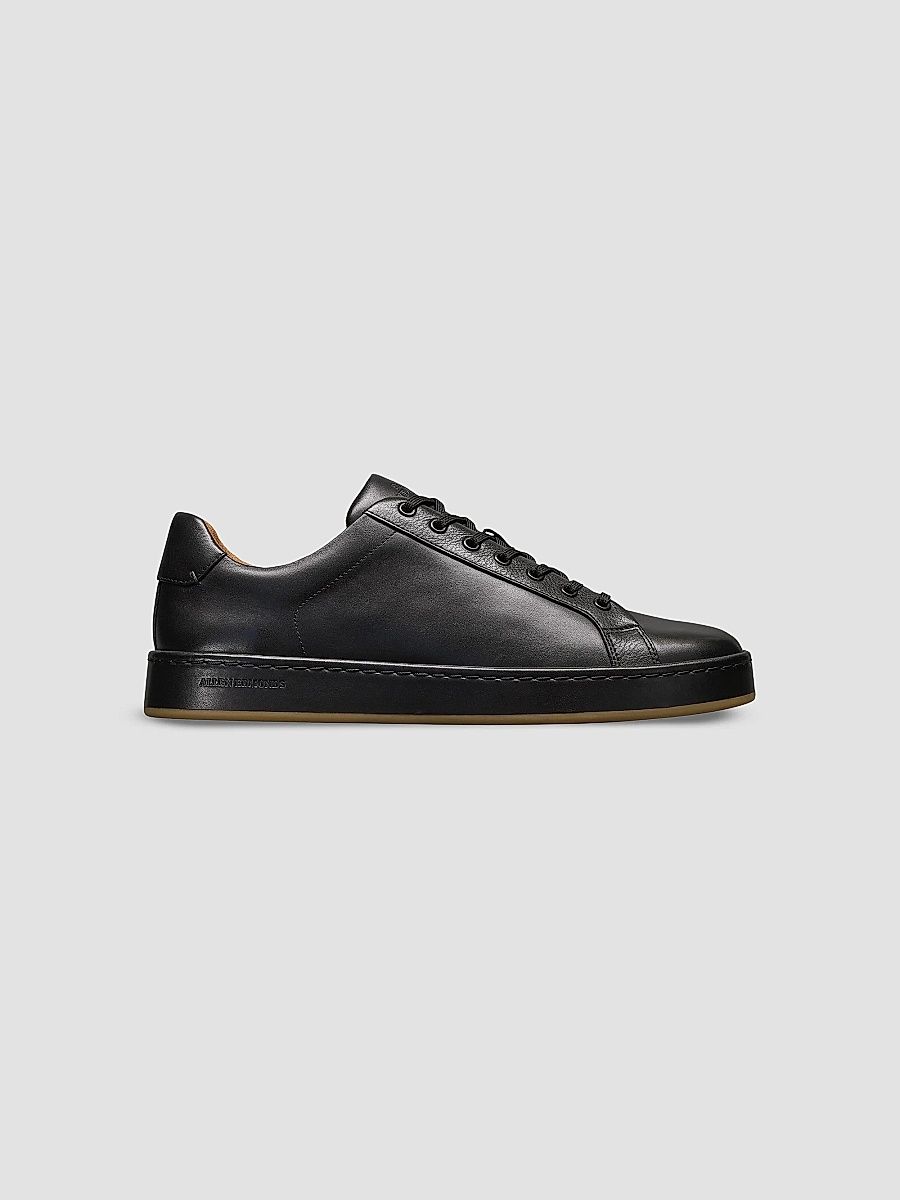 Allen Edmonds Men's Barnes Leather Low-Top Sneakers - Black - Size 9.5