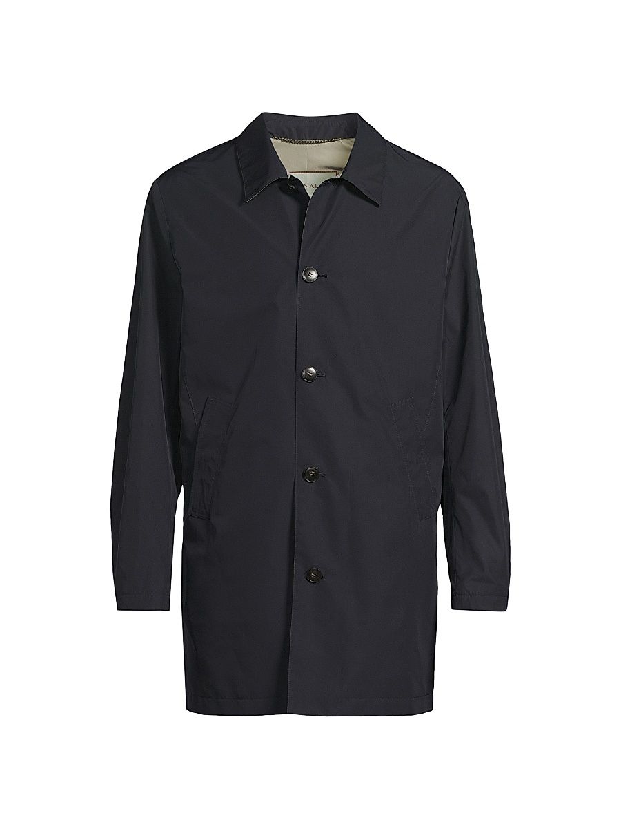 Men's Silk Touch Shirt Jacket - Navy - Size 44