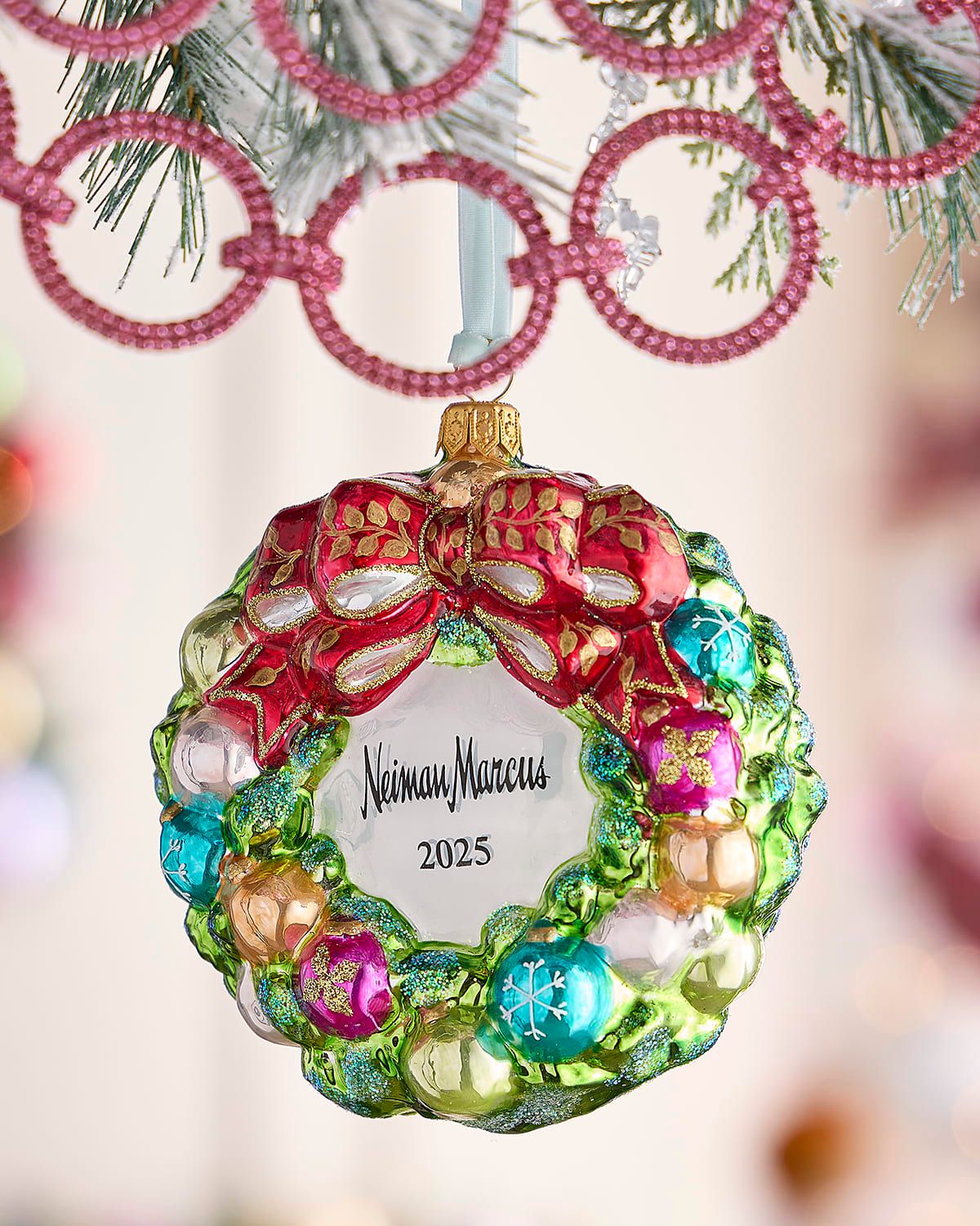 Wreath with Baubles Christmas Ornament