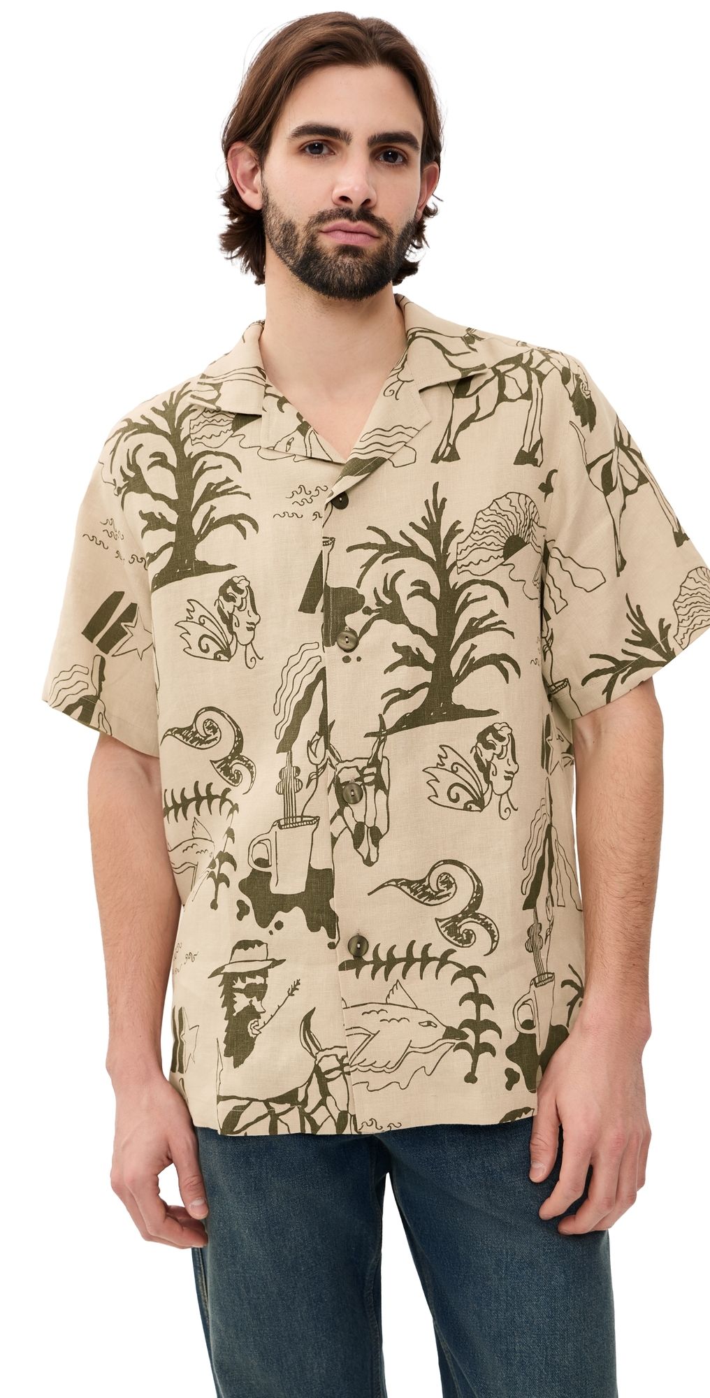 OAS Poplan Cuba Shirt Beige XS