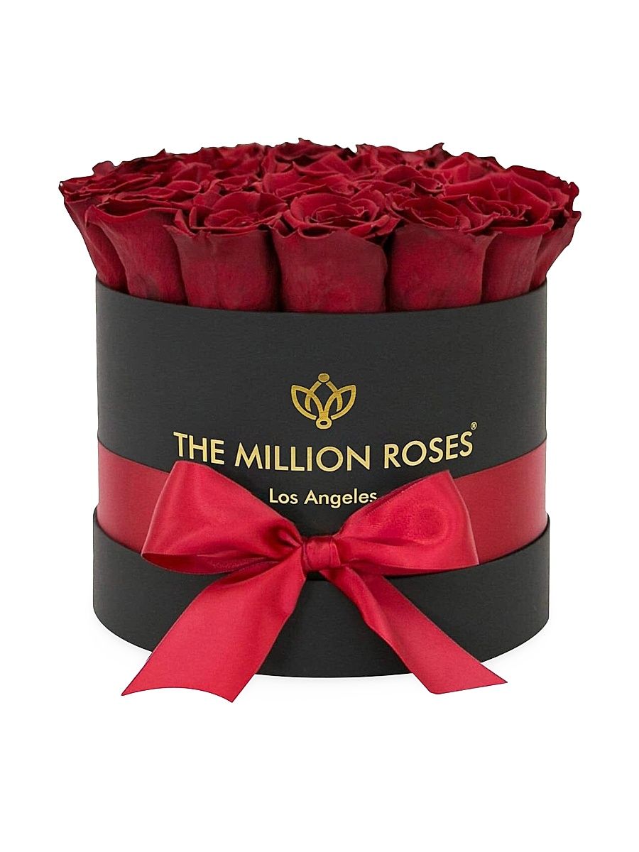 Classic Box Collection Roses In Round Box - Gold